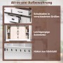 Merax Küchenschrank 180x108x40 cm Weiß LED Steckdose Arbeitsplatte 6 Schubladen_8