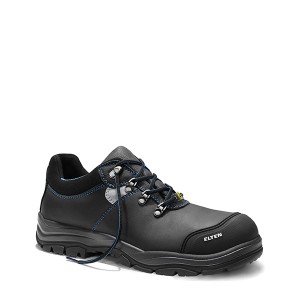 Schwarzer Elten Sicherheitshalbschuh Mason Pro, S3, Größe 43, für sicheres Arbeiten.