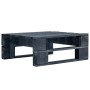 vidaXL Paletten-Lounge-Set, Tisch aus schwarzem, imprägniertem Kiefernholz.