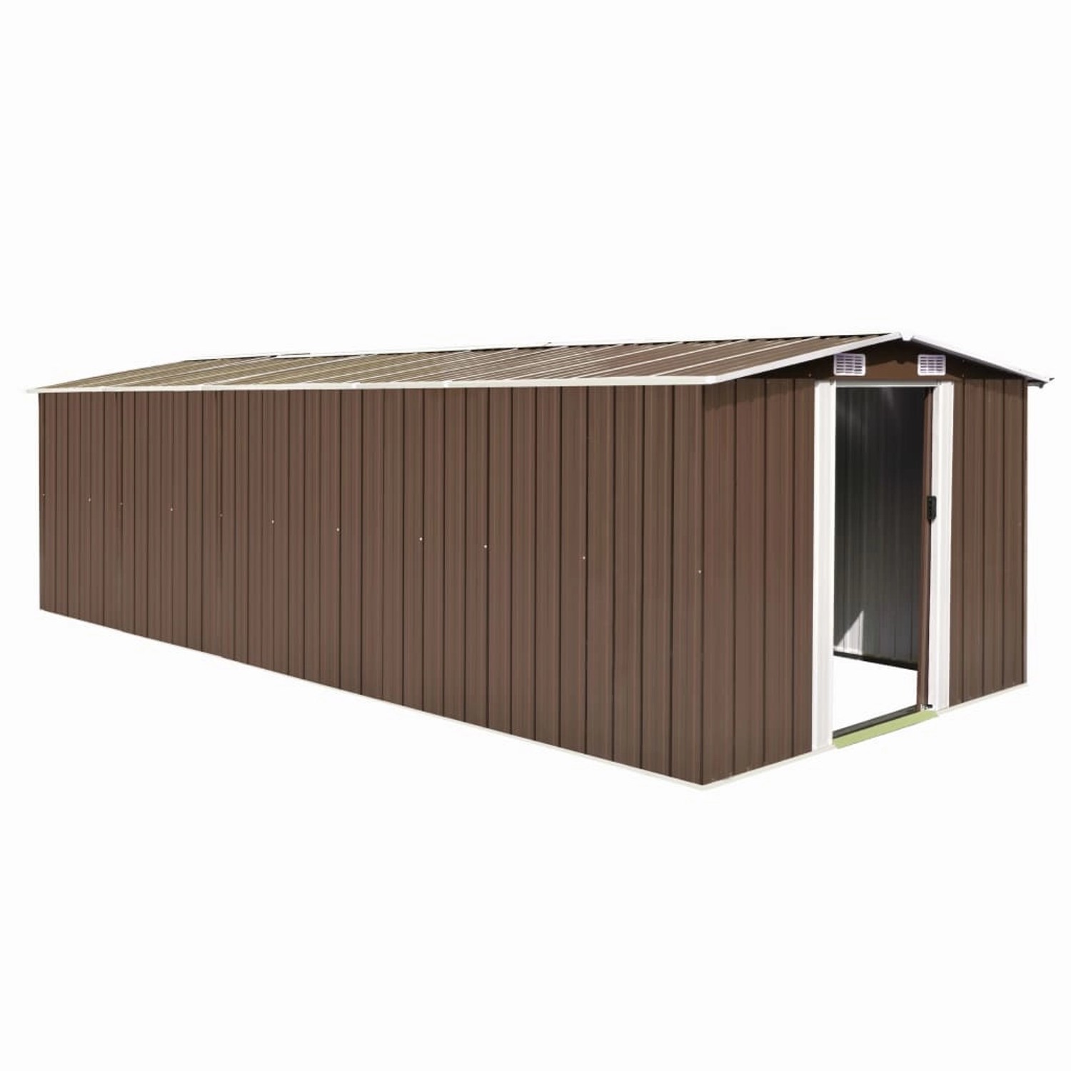 vidaXL Gerätehaus 257x580x181 cm Metall Braun 594950