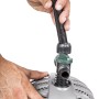 Heissner Aqua Jet Eco 1500 Teichpumpen-Set mit Wasserspielaufsätzen und Teleskopsteigrohr.