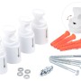 Ximax Halterungs-Set für Badheizkörper, 3-fach, weiß, inkl. Schrauben und Dübel.
