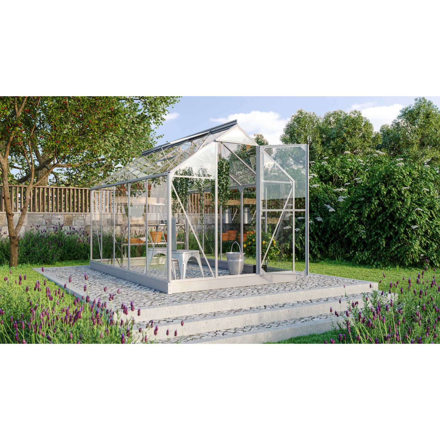 Vitavia Gewächshaus Triton 6200 Alu ESG 3 mm 197,7 cm x 317,1 cm x 208,4 cm