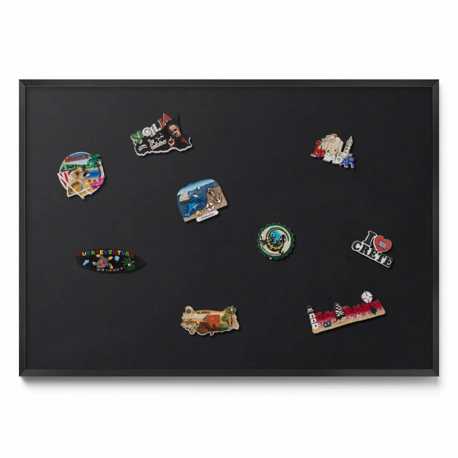 Tulup Magnettafel Magnettafel Metall mit Rahmen Farbe Schwarz 100x70 cm Rei günstig online kaufen