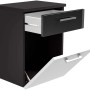 Posseik Bad-Hängeschrank Rima, anthrazit, 40 cm breit, mit Schublade und Tür geöffnet.