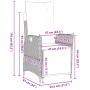 vidaXL Garten Essgruppe 5-Tlg Braun Poly Rattan, Maße des Stuhls