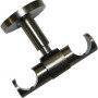 Gardinia Deckenträger Europa, silber-antik, für 1- oder 2-läufige Gardinenstangen (Ø 19 mm).