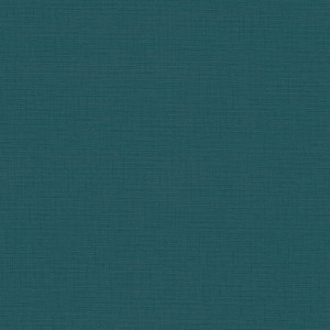 Einfarbige, dunkel petrolfarbene Bricoflor Vliestapete in Textiloptik für Wohn- und Küchenbereich.