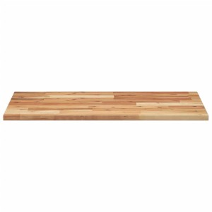 Rechteckige Waschtischplatte aus Akazienholz, geölt, 80x50 cm.
