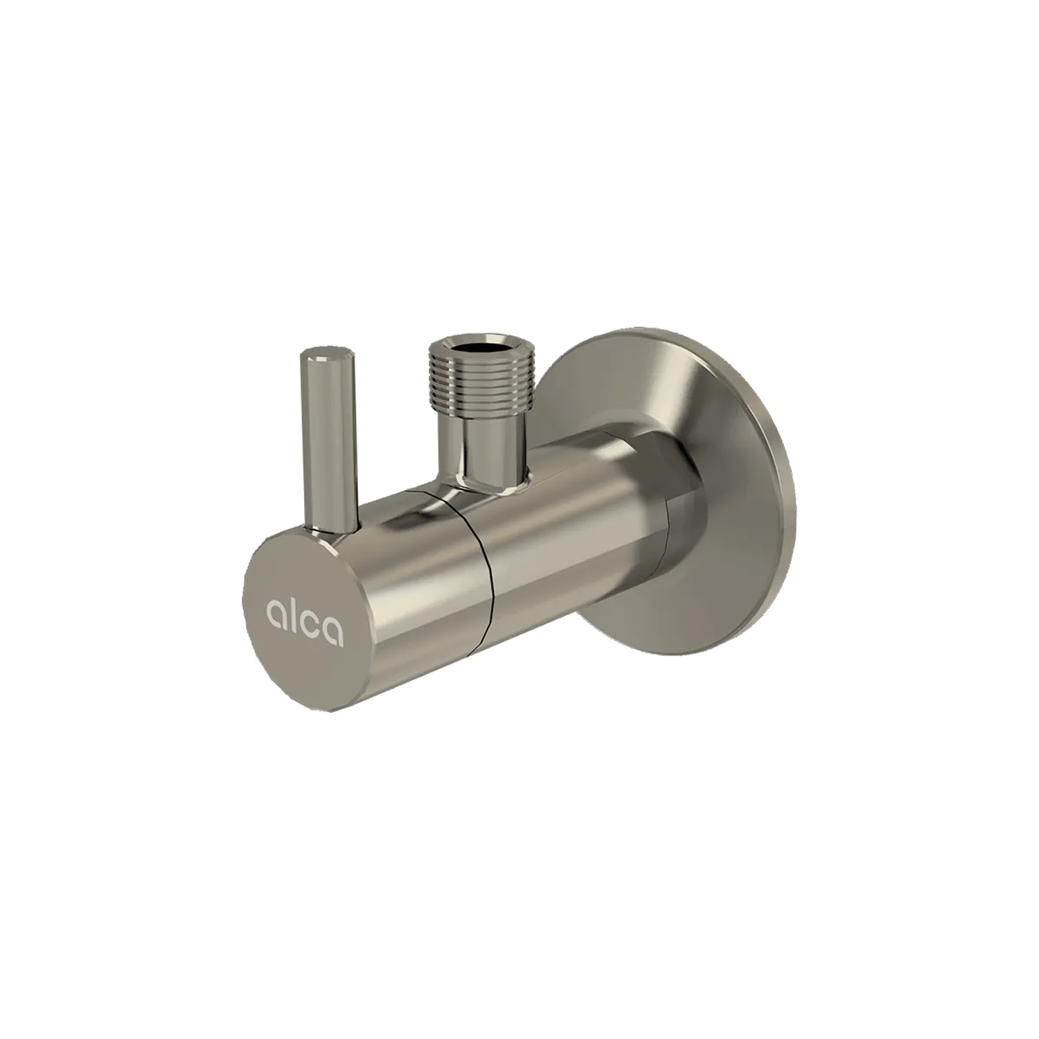 Alcadrain Eckventil mit Schmutzfilter 1/2 Zoll x 3/8 Zoll, Nickel matt gebürstet
