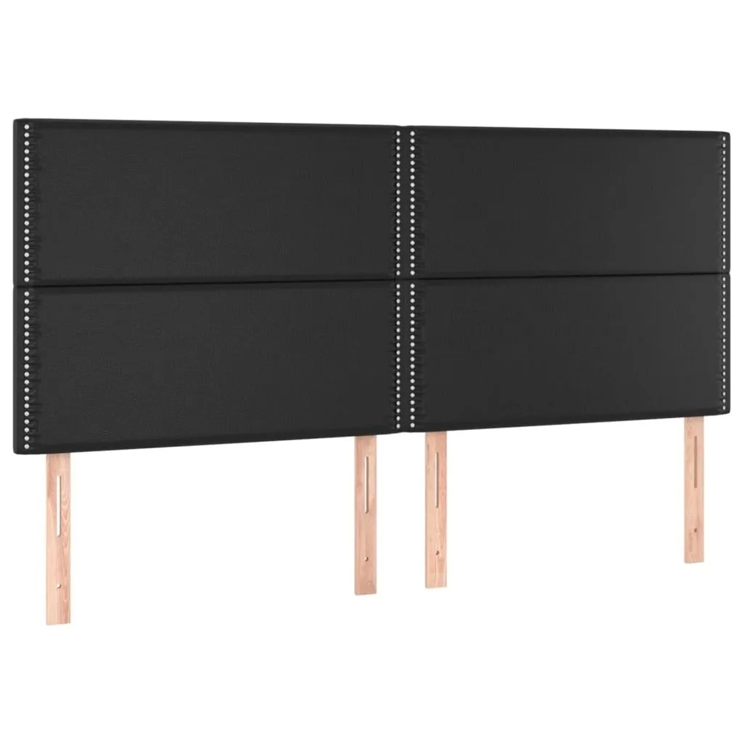 vidaXL Kopfteil Schwarz 180x5x118/128 cm Kunstleder 3116294