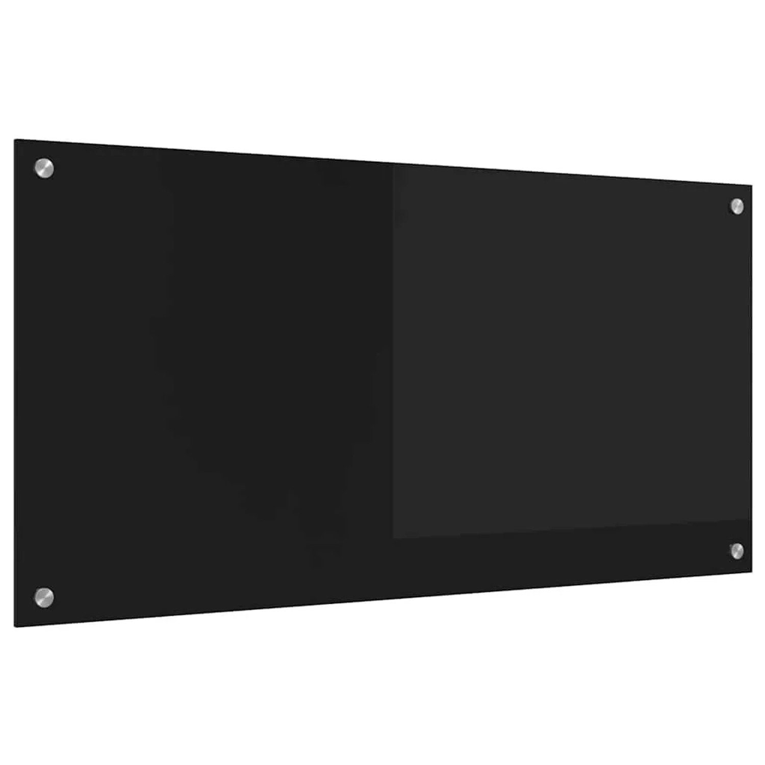 vidaXL Küchenrückwand Schwarz 100 x 50 cm Gehärtetes Glas 42018042