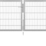 Feuerverzinktes Doppeltor Flexo Plus 200x100 cm mit Pfosten für Gartenzaun.