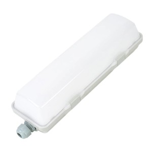 Luxula LED Feuchtraumleuchte, 32 cm, weiße Wannenleuchte für Decke und Wand.