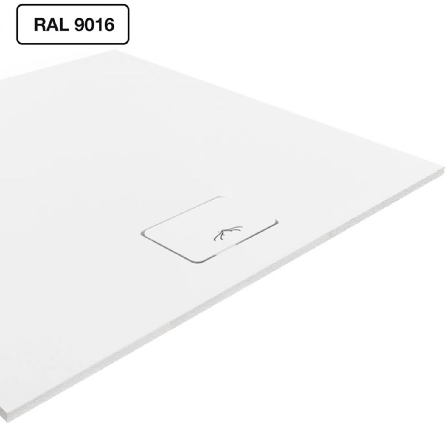 Nordholm Slimline Duschwanne 100 cm x 90 cm Weiß