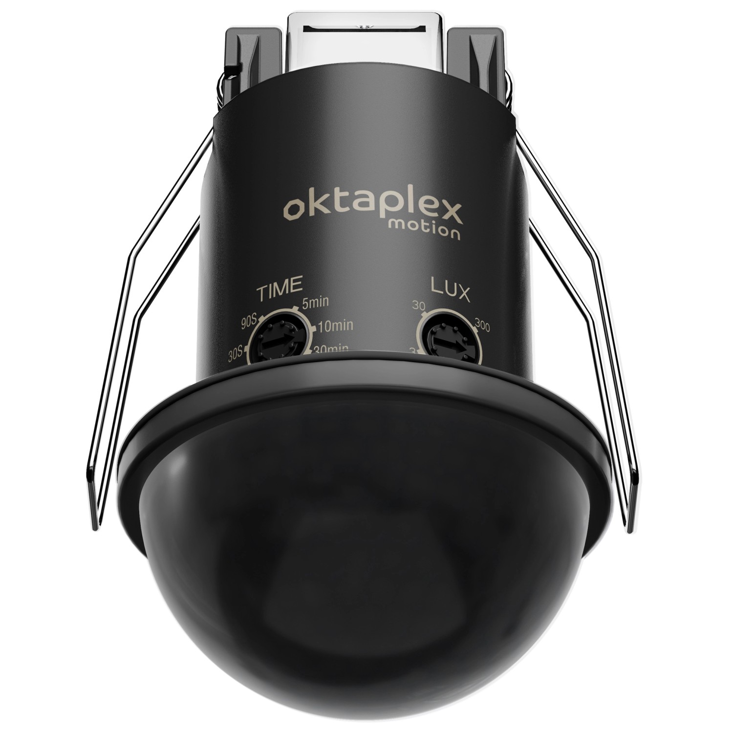 Oktaplex Kim Einbau Deckenbewegungsmelder 360 Grad IP54 PIR-Sensor 8m Schwarz