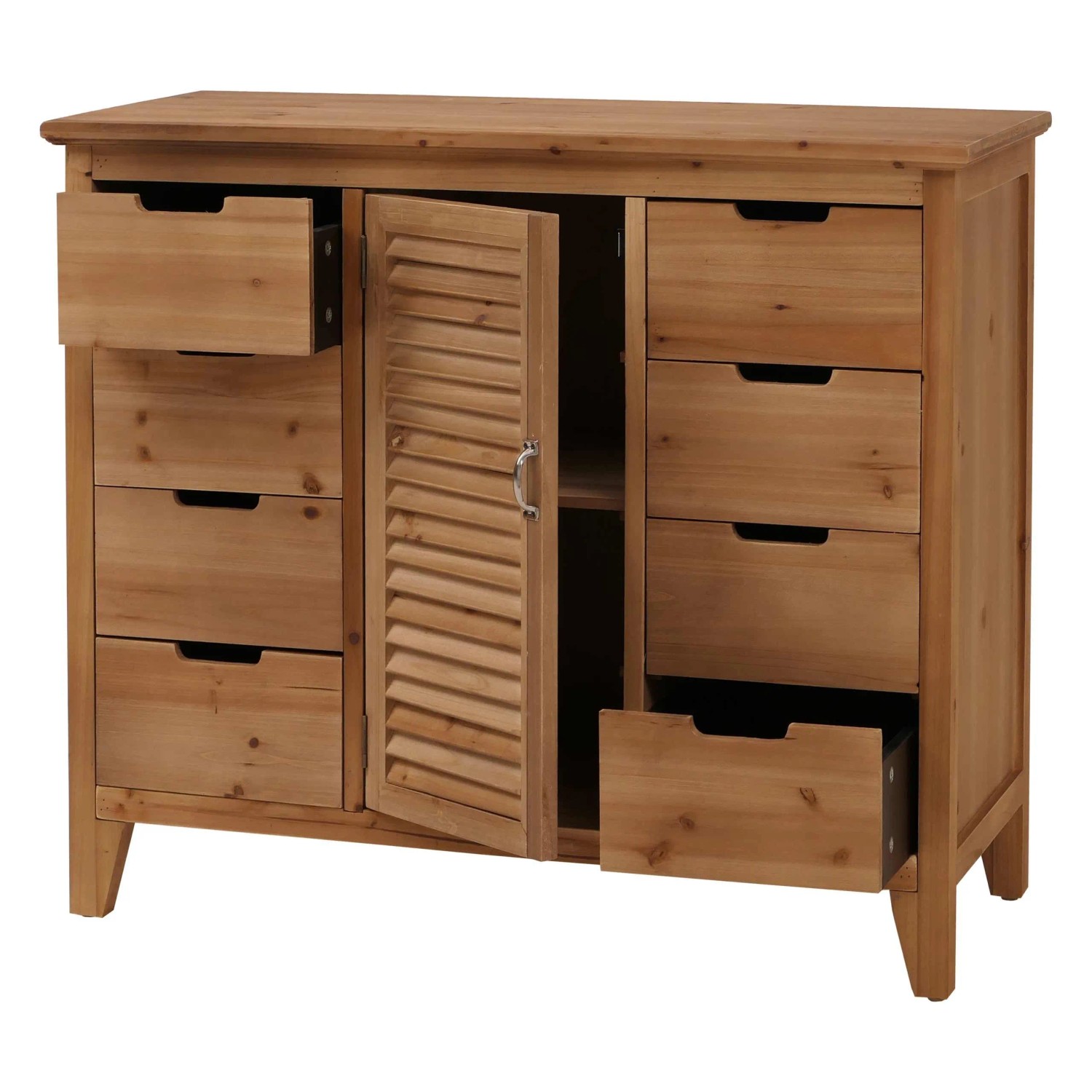 MCW Apothekerkommode O63 Vintage Shabby Fensterladenoptik Korpus Natur günstig online kaufen