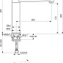 Skizze der Ideal Standard Cerafine O Küchenarmatur mit hohem Auslauf in Chrom, Maße und Details.