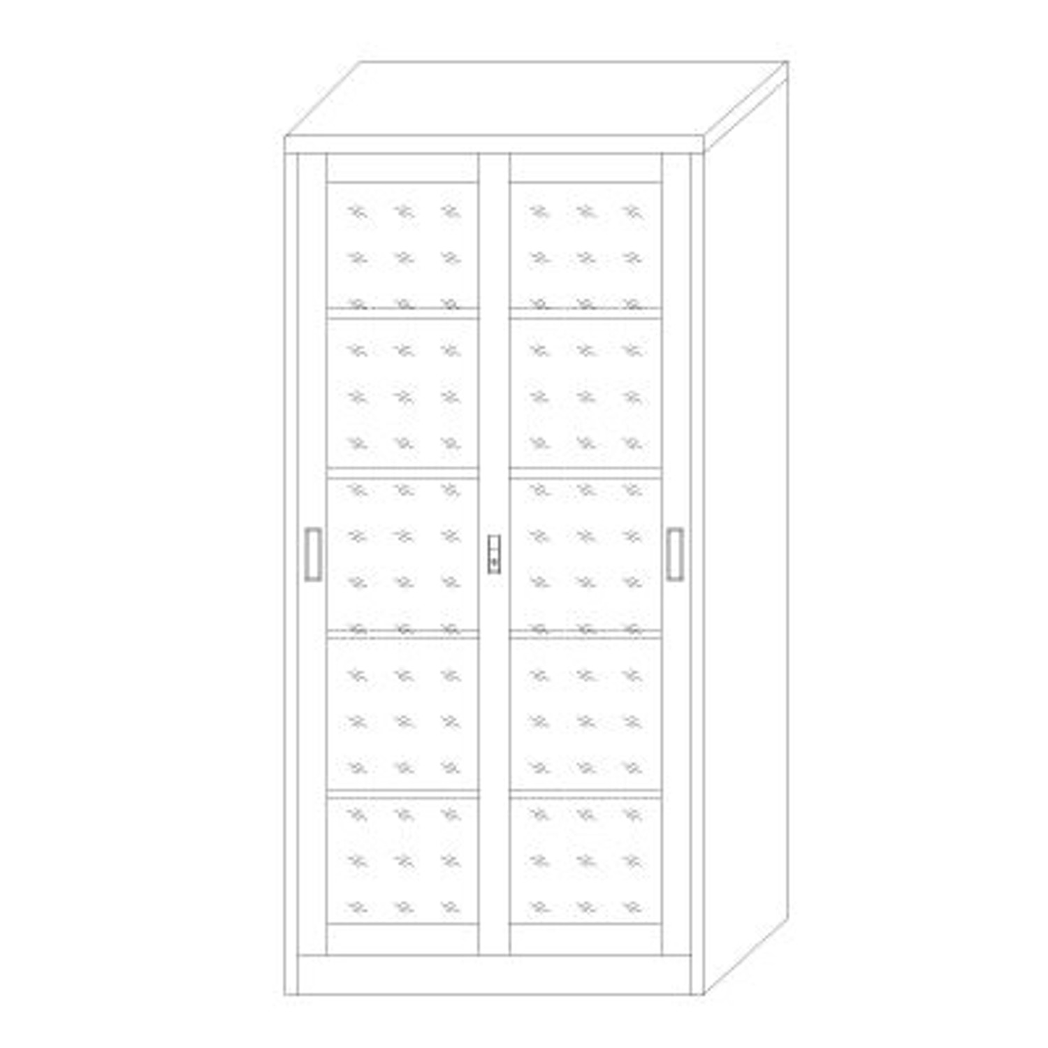 Jet-Line Stahlschrank St Petersburg, anthrazit-weiß, mit Glasfront und abschließbaren Türen.