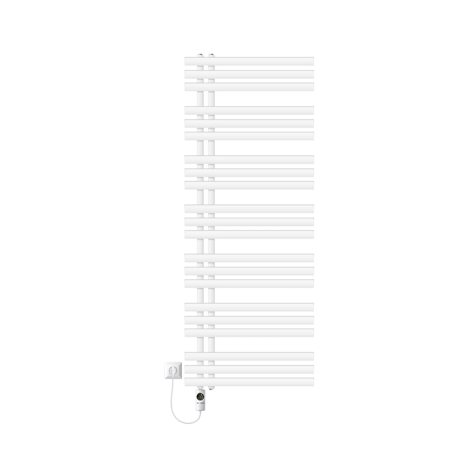 LuxeBath Badheizkörper 600x1600mm Weiß mit Heizstab 900W Digital günstig online kaufen