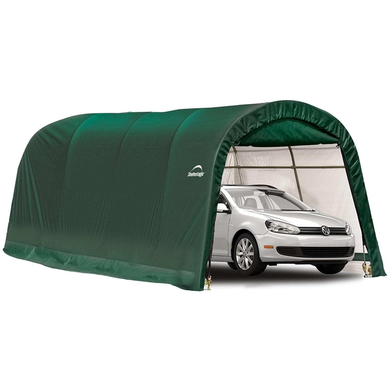 ShelterLogic Garage-in-a-Box Round Top 18,3 m² Grün 610 cm x 300 cm x 240 cm