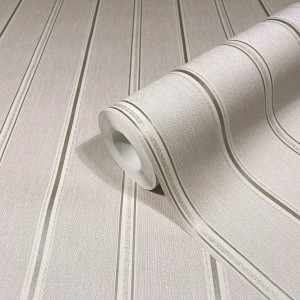 Marburg Vliestapete Villa Romana 53, Streifen in Grau-Beige. Dekorative Tapete mit Streifenmuster.