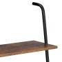 Relaxdays Handtuchleiter Stahl MDF Schwarz Braun mit Ablage Rutschfest Justierbar 150 cm x 45,5 cm x 20 cm 2,1 kg_5