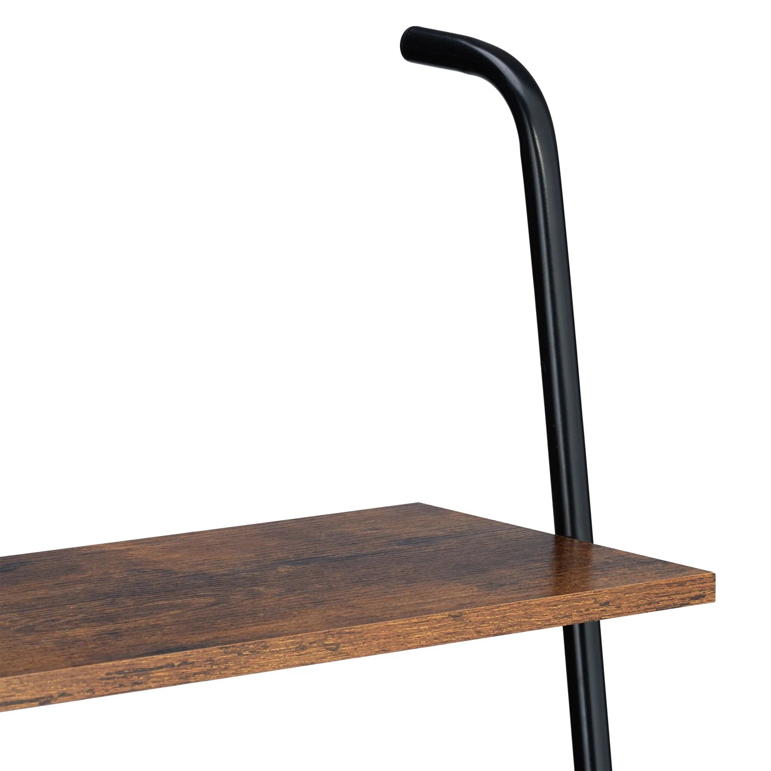 Relaxdays Handtuchleiter Stahl MDF Schwarz Braun mit Ablage Rutschfest Justierbar 150 cm x 45,5 cm x 20 cm 2,1 kg_5