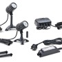 Oase LunAqua Connect Starter Set: 2 Teichleuchten, Controller, Netzteil und Erdspieße für Garten- und Teichbeleuchtung.