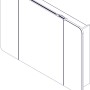 Weißer Fackelmann Spiegelschrank, 110 cm breit, mit drei Türen und Softclose.