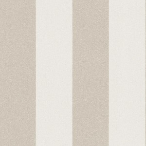 Dekorative Vliestapete mit breiten, vertikalen Streifen in Creme und hellem Beige. Ideal für moderne Wände.
