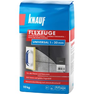Knauf Flexfuge Universal Anthrazit, 10 kg Sack. Fugenmörtel für Fliesen und Naturstein.