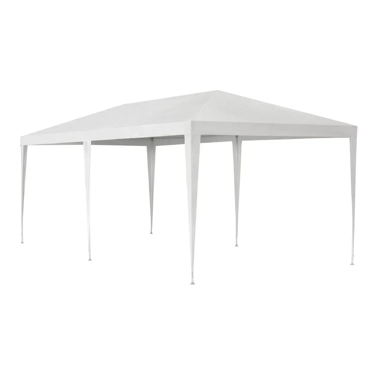 Weißes Juskys Partyzelt 3x6m mit Seitenwänden, ideal für Gartenpartys und Feste.
