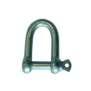 Gerader, verzinkter Schäkel von Seilflechter, 900 kg Traglast, für Edelstahl-Beschläge.