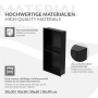 Schwarze LuxeBath Wandnische Doppel aus Edelstahl, 30x60x10cm, für Dusche.