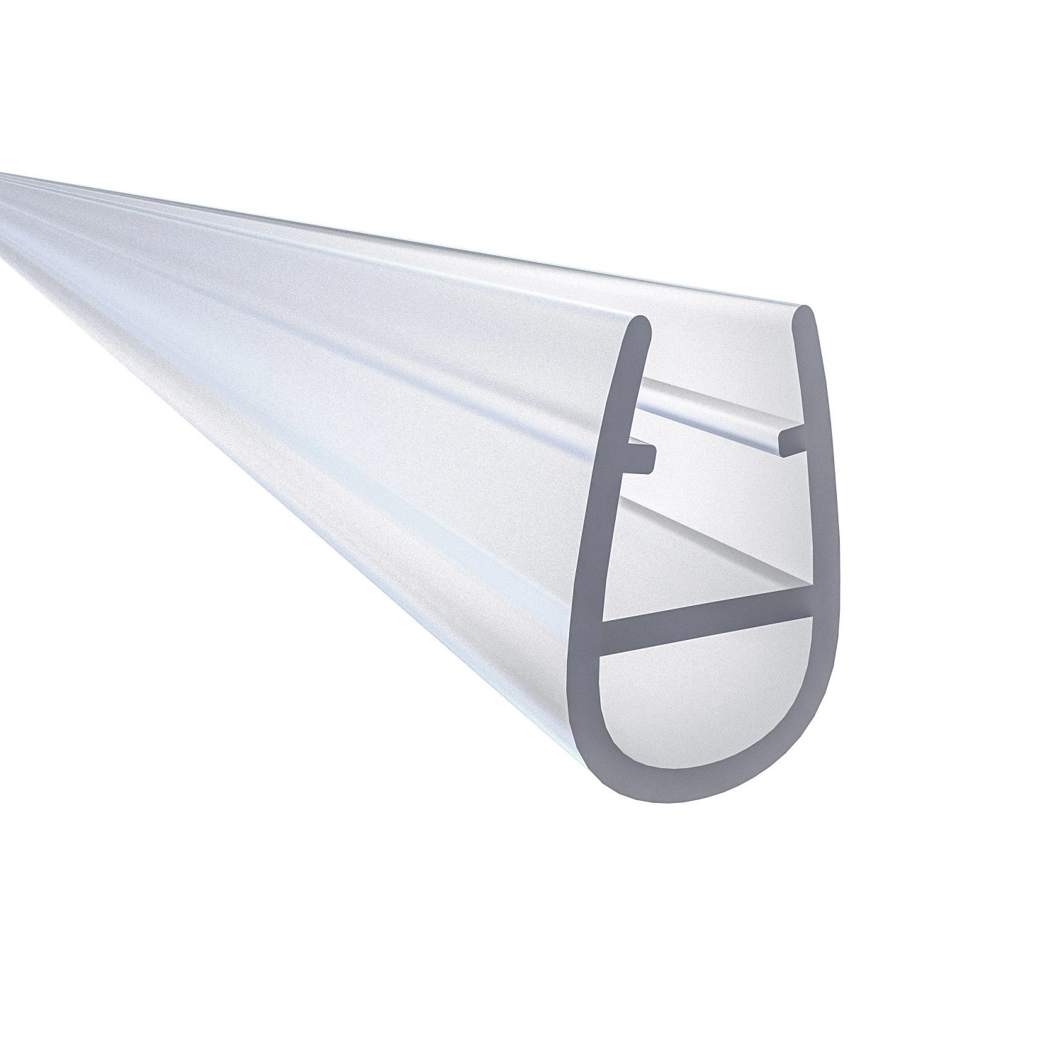 AICA Duschtürdichtung Dichtlippe 12mm Dichtteil Unten für 6-8mm Duschwand Duschabtrennung Duschkabine D8-12