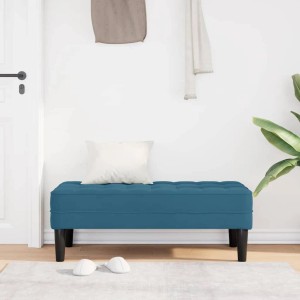 vidaXL Bank Blau 113 x 57 x 39 cm Samt 42001956