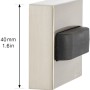 Wagner Wandtürstopper EH51617 in Edelstahloptik mit Soft-Anschlag und Maßangaben.