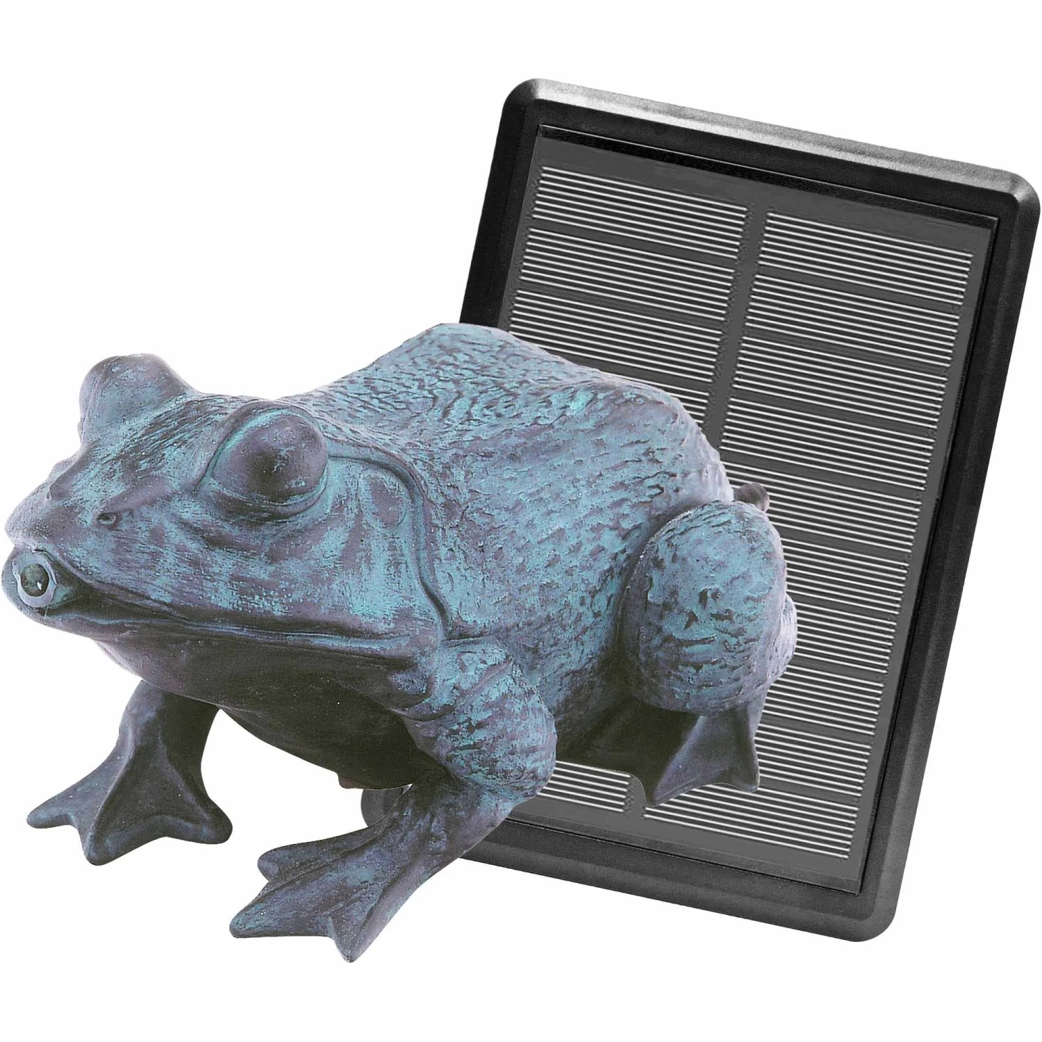 Heissner Teichfigur Frosch Set mit Pumpe 250,/h Solar günstig online kaufen