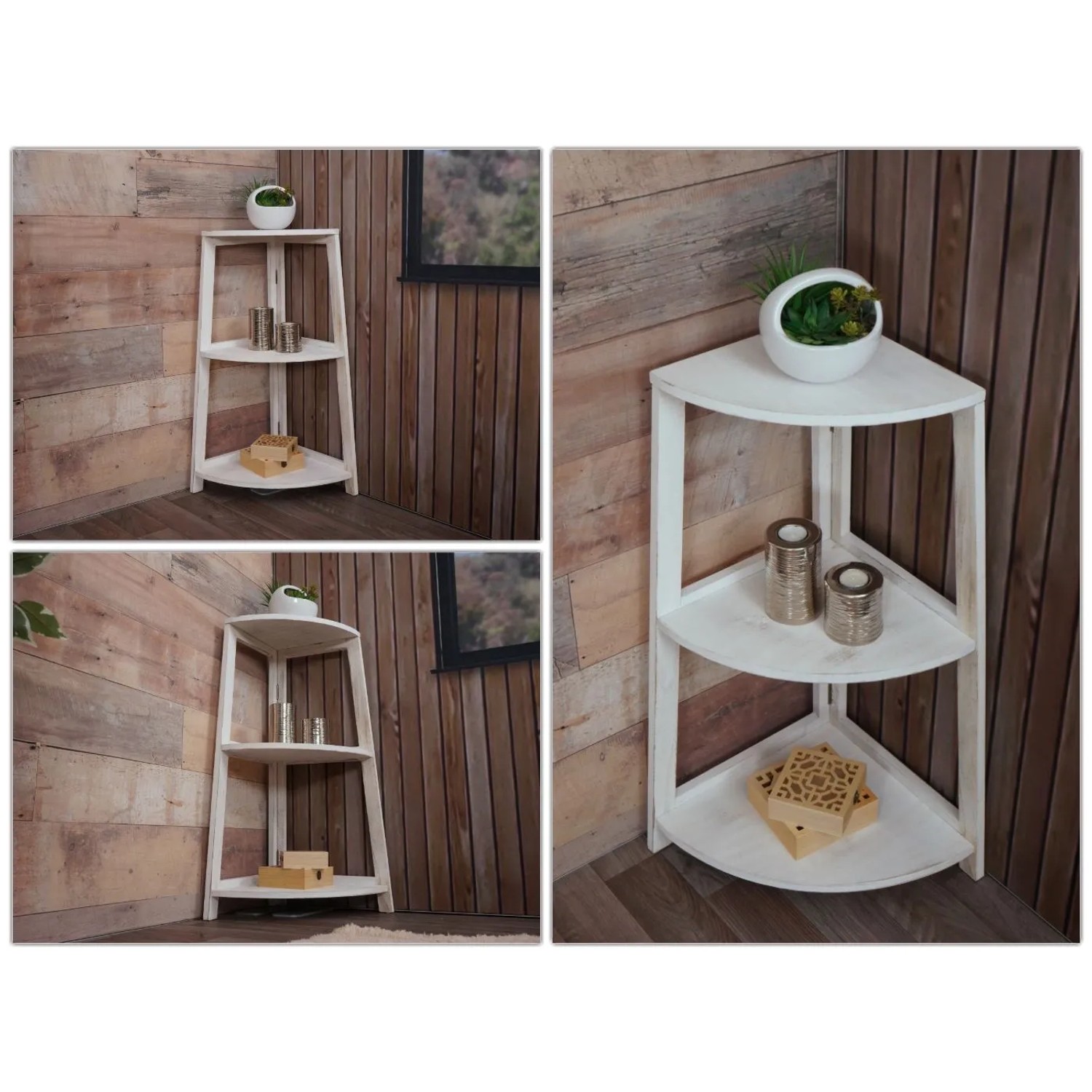MCW Eckregal K44 Holz Shabby Weiß kaufen bei OBI