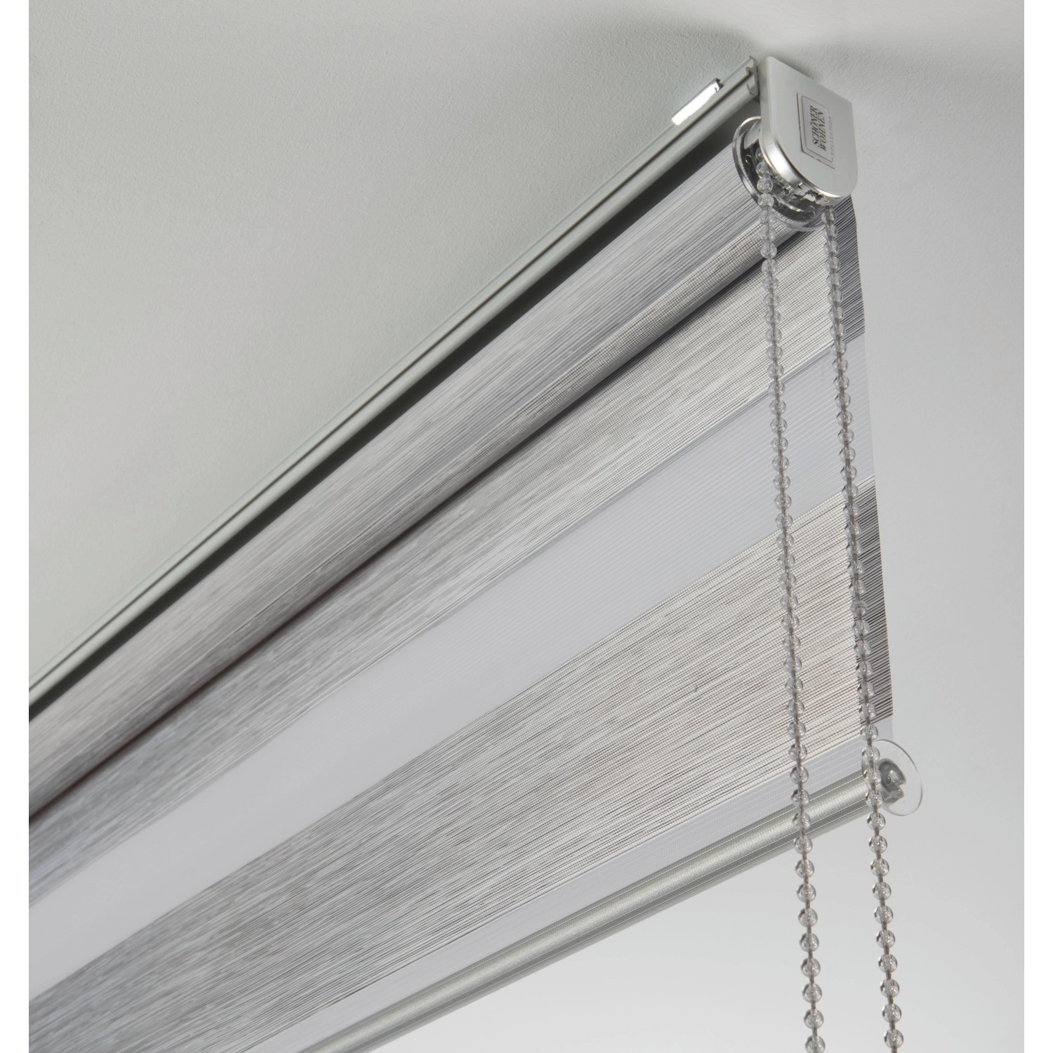 Schöner Wohnen Doppelrollo Tilda Struktur in Anthrazit, 45x150 cm, für flexible Lichtdosierung.