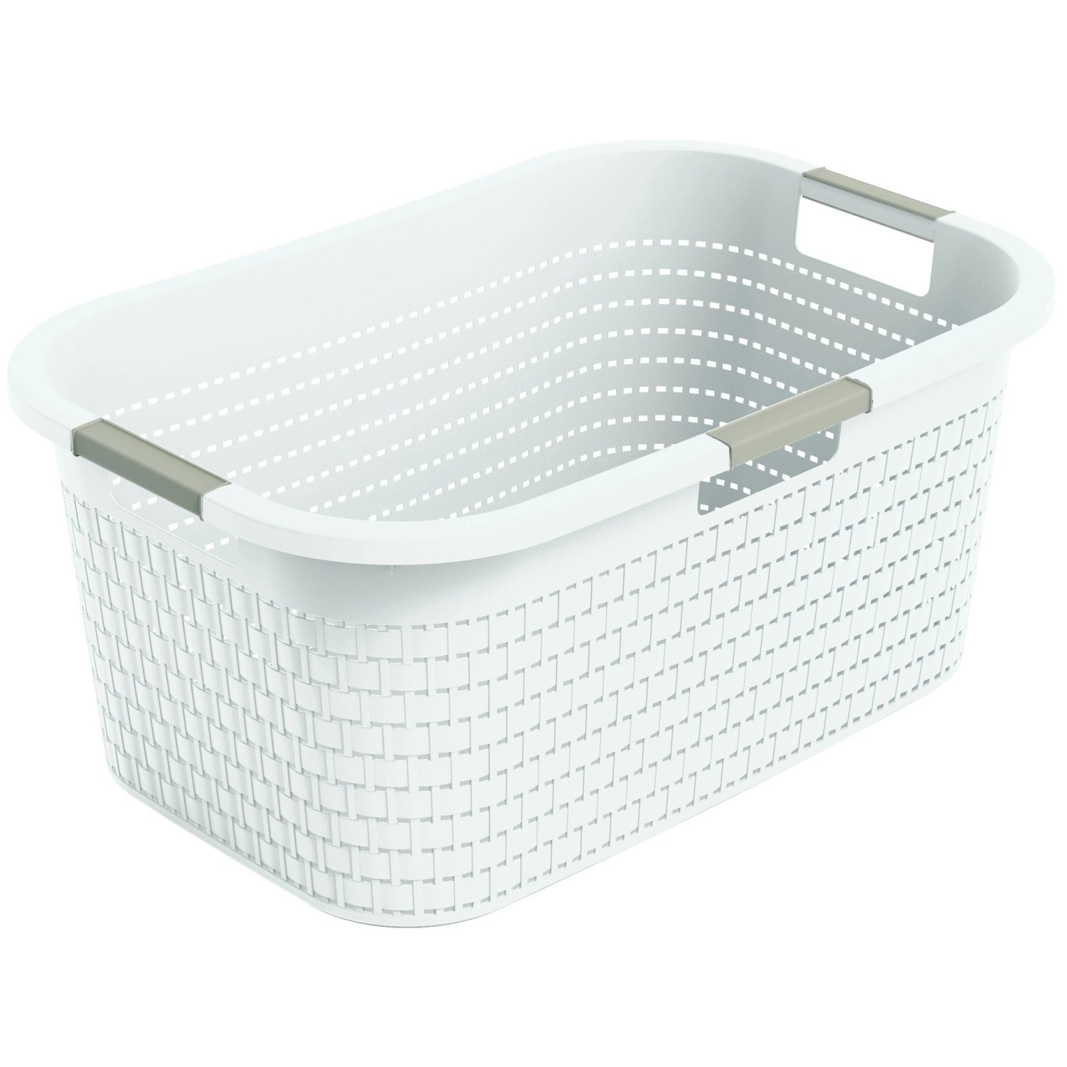 Rotho Wäschekorb Country 40, Weiß