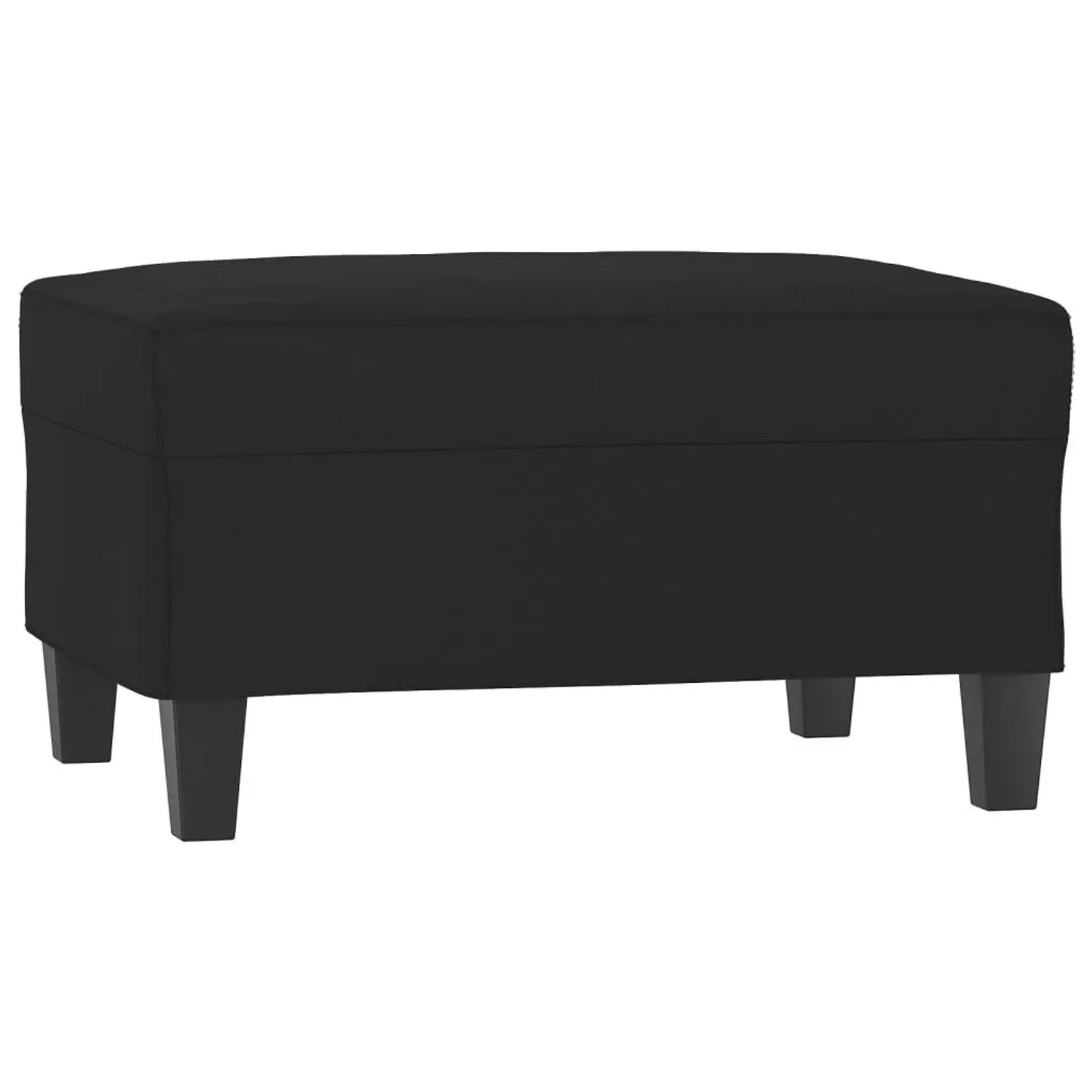 vidaXL Fußhocker Schwarz 70x55x41 cm Mikrofasergewebe 349364