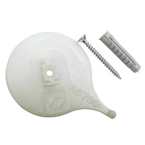 Gardinia Deckenträger für 2-läufige Vorhangschiene, weiß, 2er-Pack, inklusive Schraube und Dübel.