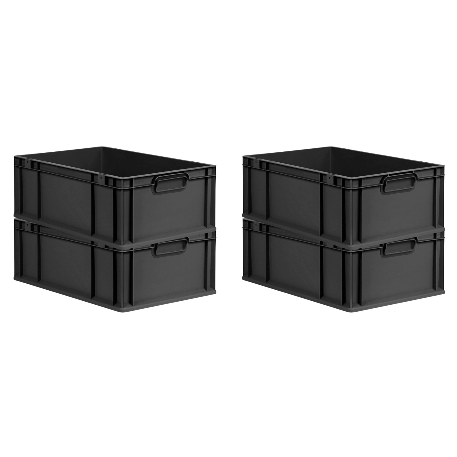 PROREGAL SuperSparSet 4x Eurobox Nextgen Grip HxBxT 22x40x60cm 44 Liter Gri günstig online kaufen