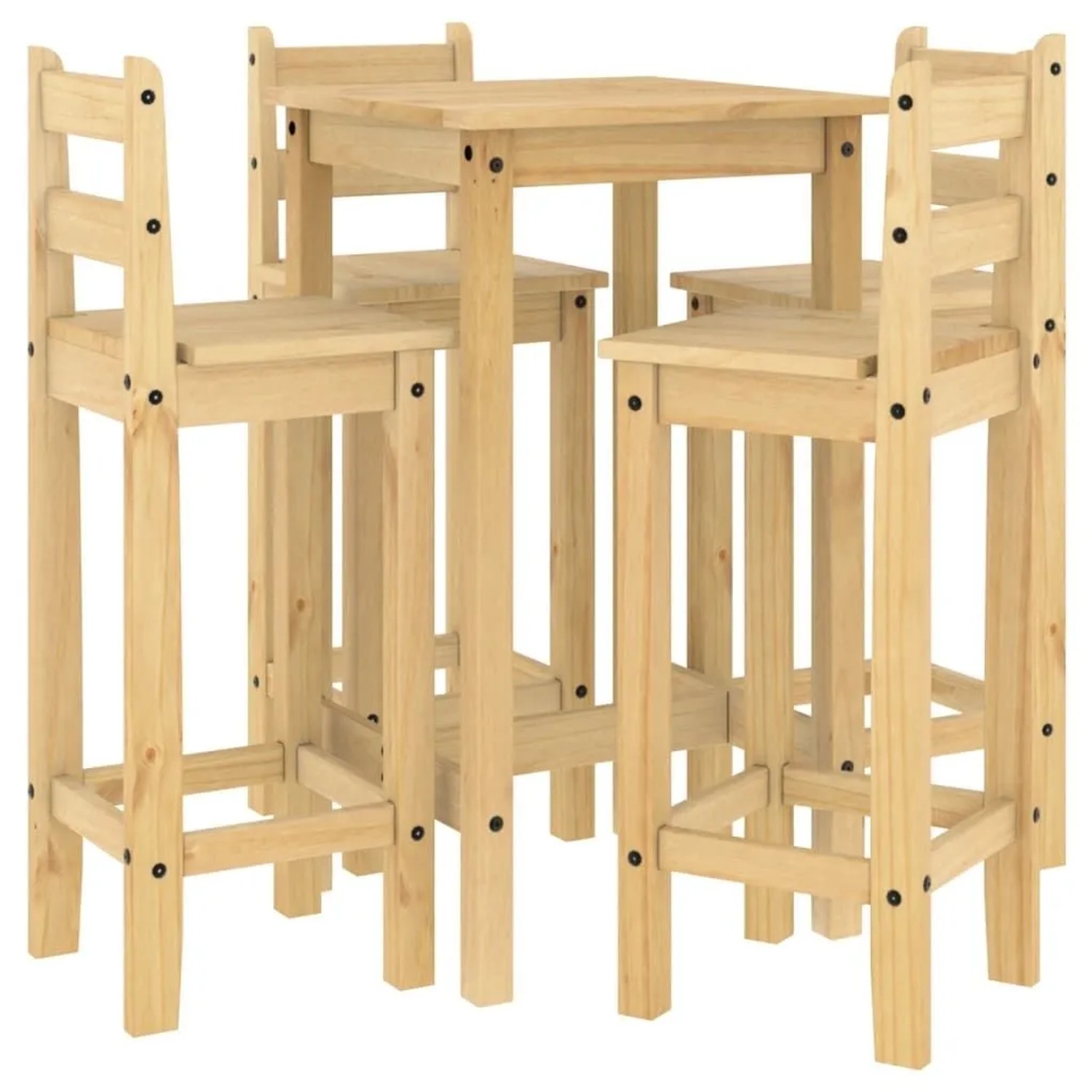 vidaXL 5 Tlg Bar-Set Massivholz Kiefer 3217069