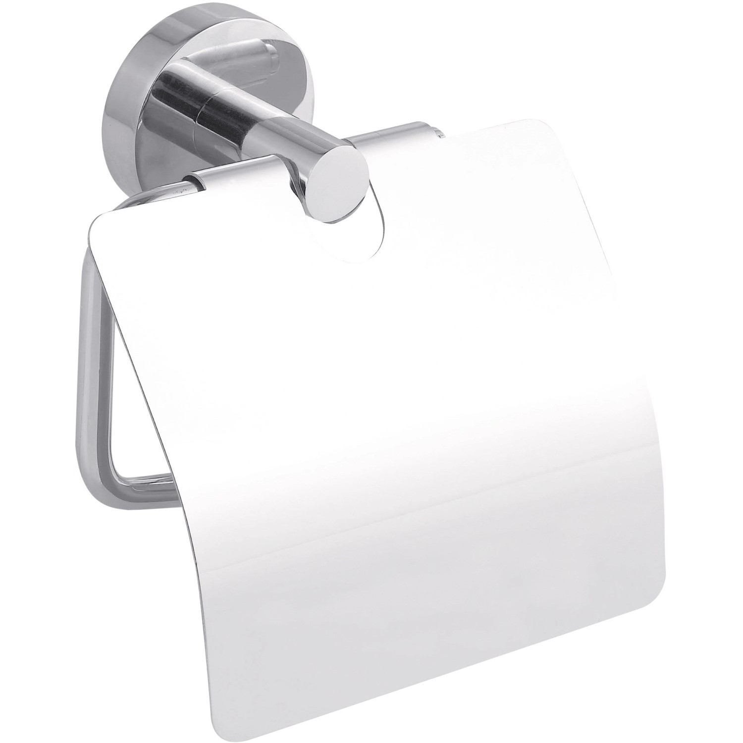 Tesa Toilettenpapierhalter Smooz mit Deckel Hochglanzverchromt