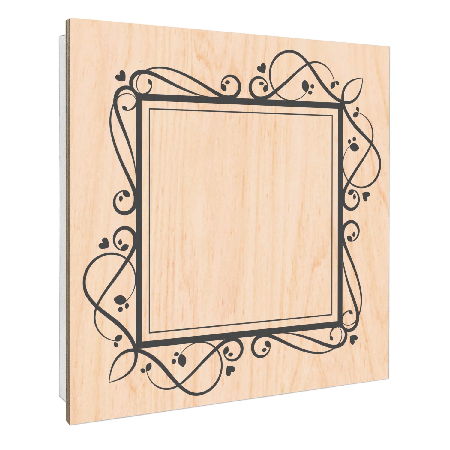 Banjado Großer Schlüsselbox Holz 30x30cm Weiß Scharnier Rechts 50 Haken Sch günstig online kaufen