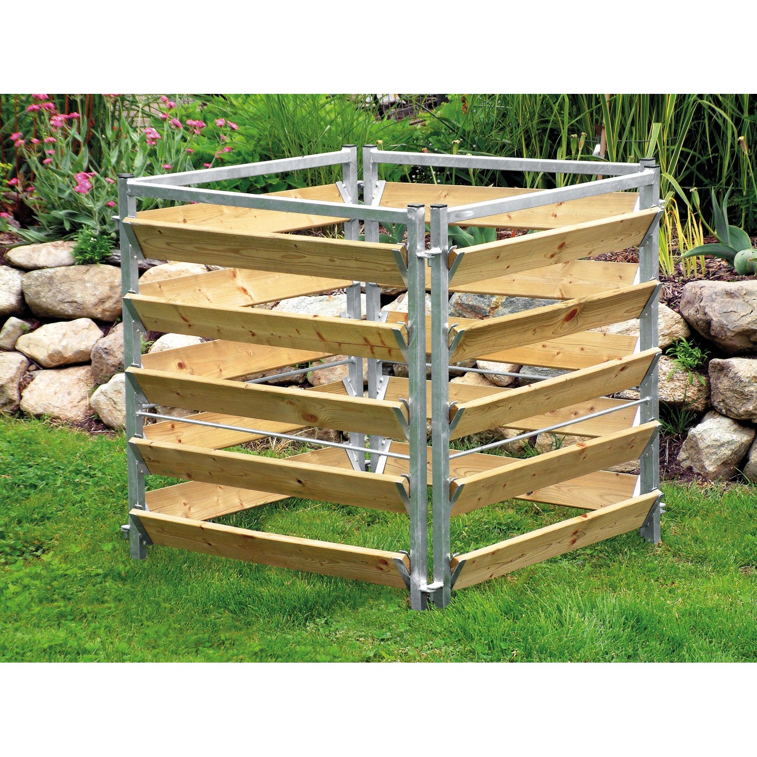 Bellissa Komposter Holz Metall 100 x 100 x 100 cm kaufen bei OBI
