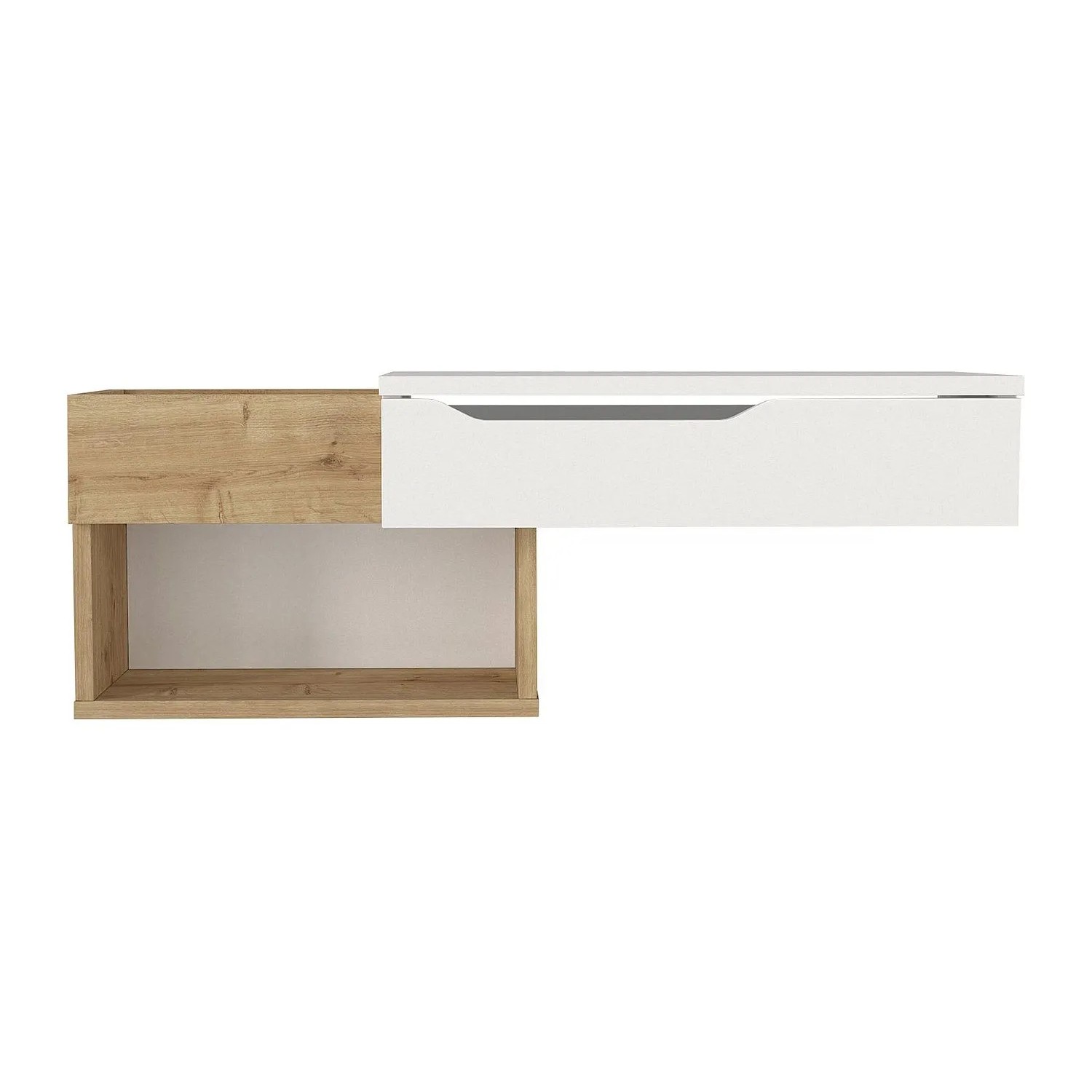 Vente-unique Konsolentisch Dareka Naturfarben Hell  Weiß 90 cm